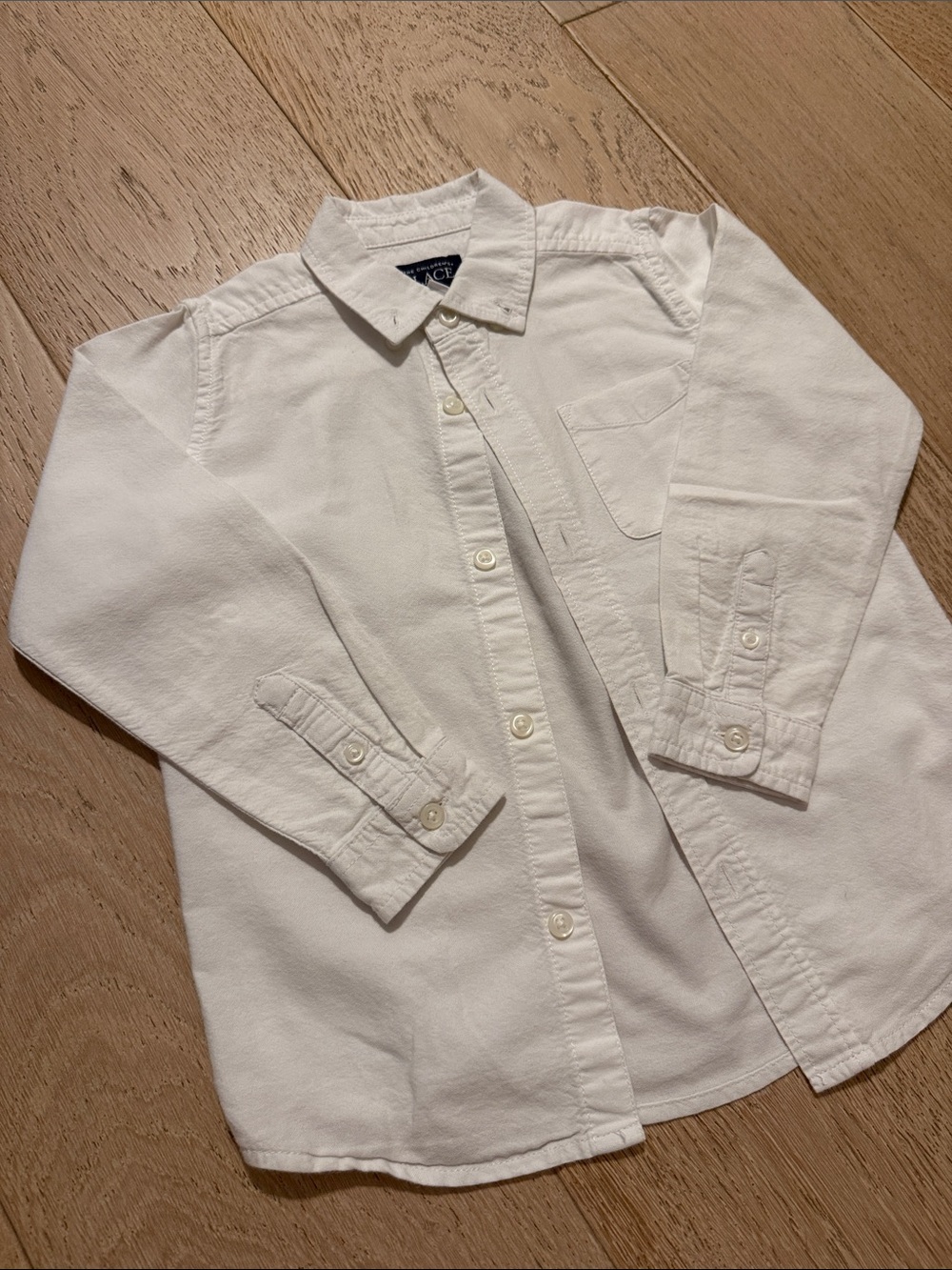 The Children's Place White Button-Down Shirt 5T